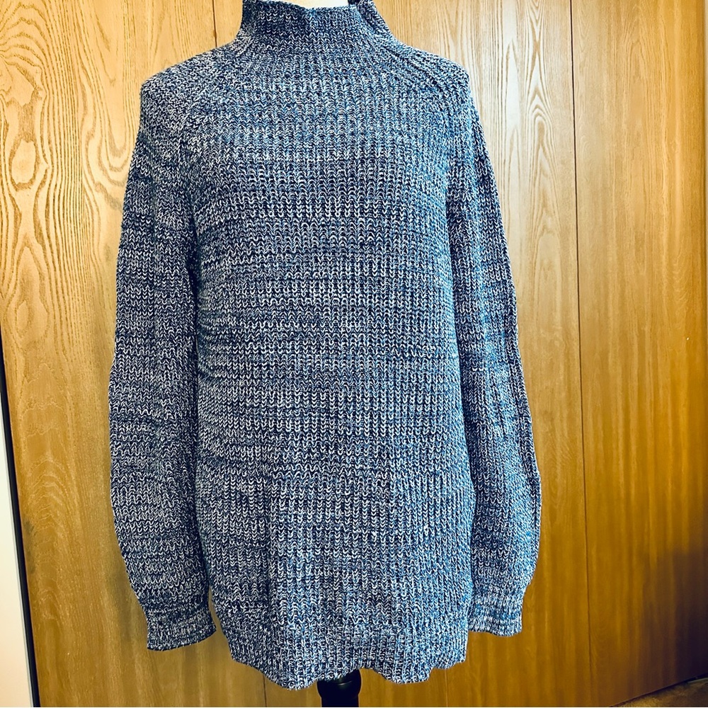 Women’s Style & Co. Petite Blue Marbled Sweater, NWT, PXL